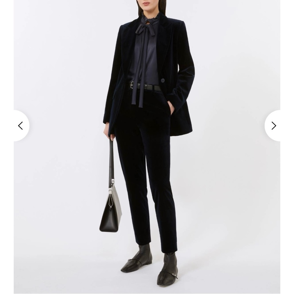 NWOT Max Mara Velvet Cigarette trousers - Navy